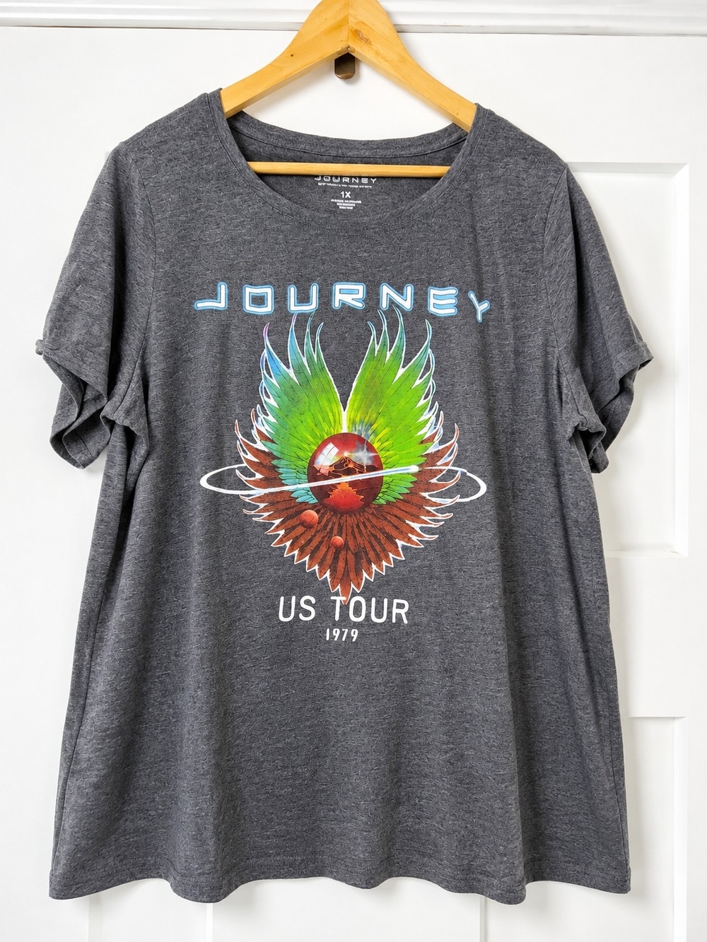 Journey US Tour 1979 Women's Gray Short Sleeve Tee